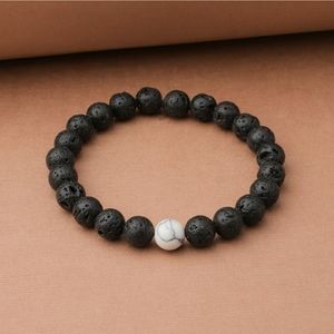 White Howlite & Lava Stone Diffuser Bracelet